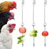 Adjustable Length Bird Cage Food Holder Rust-proof Chicken Veggies Hanging Feeder  Birds