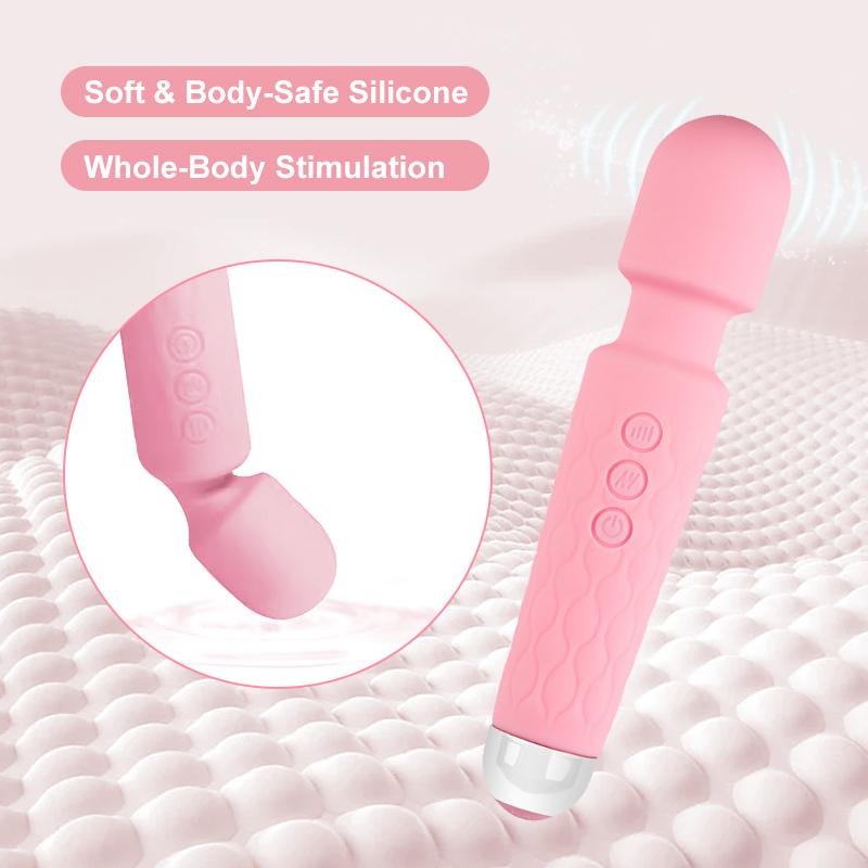 Vibrator für Frauen – 360° Biegsam Wiederaufladbar, 8 Geschwindigkeiten und 20 Modi Silikonstab zur Klitoris- & G-Punkt-Stimulation