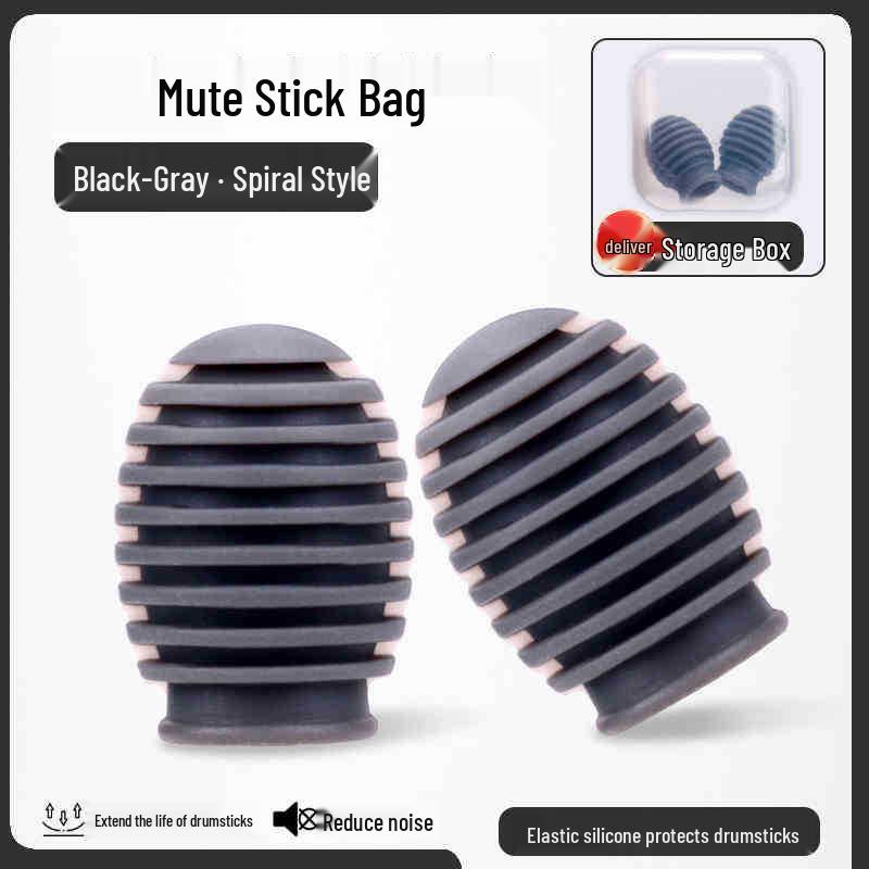 5A Drum Sticks with Silicone Mute Covers for Noise Reduction (2-Pack)