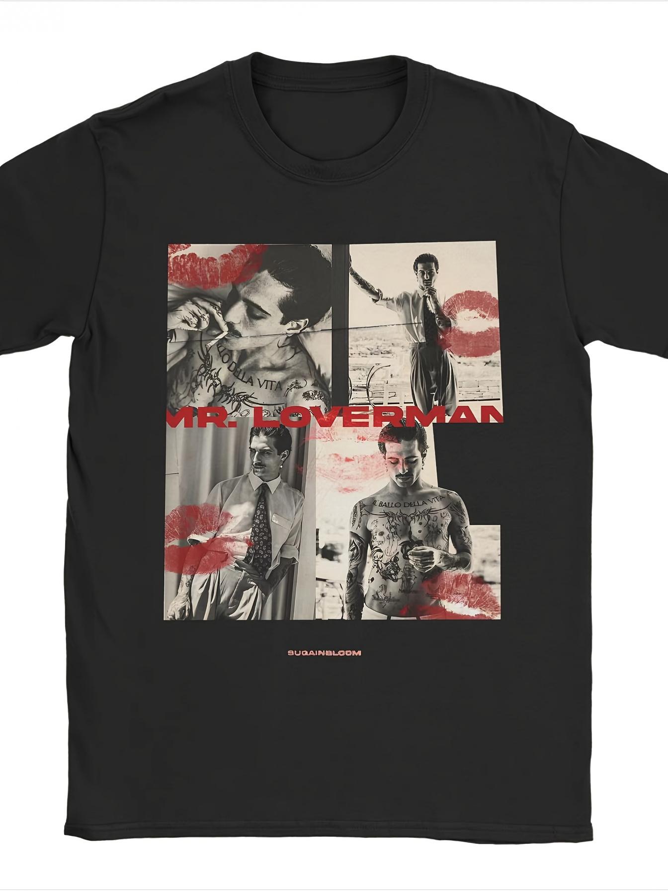 

Damiano d Mens Fun Little Horror World New Retro Pattern TShirt with Mr Loverman Design Pure Cotton AllSeason Couple TShirt M