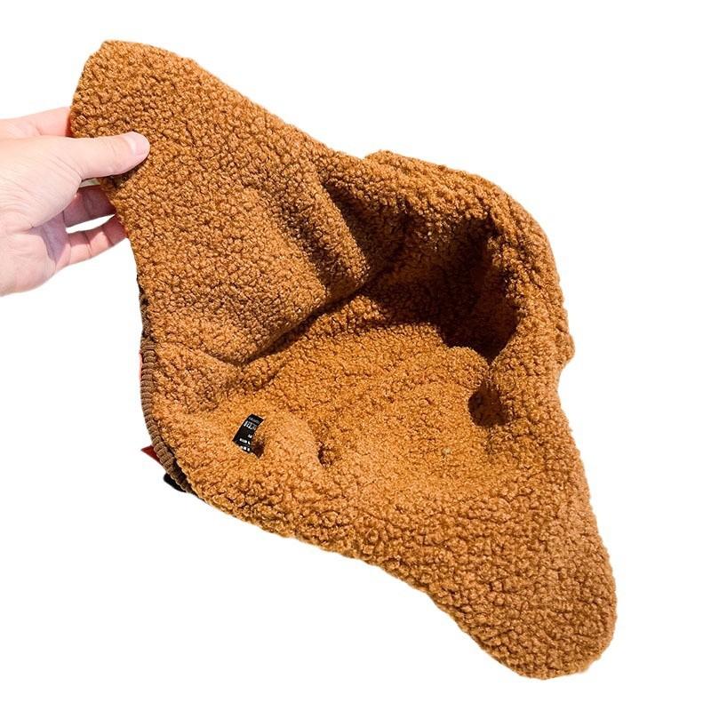 Removable Goggles Pilot Hat for Men and Women In Autumn and Winter Thickened Velvet Lei Feng Hat Cycling and Skiing Ear Protection Hat