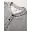 Henry Collar Sweatshirt for Men, Autumn Season, Heavy Texture Pullover Long-Sleeve Top, Waffle Pattern Casual Loose Base Layer Jacket, Trendy