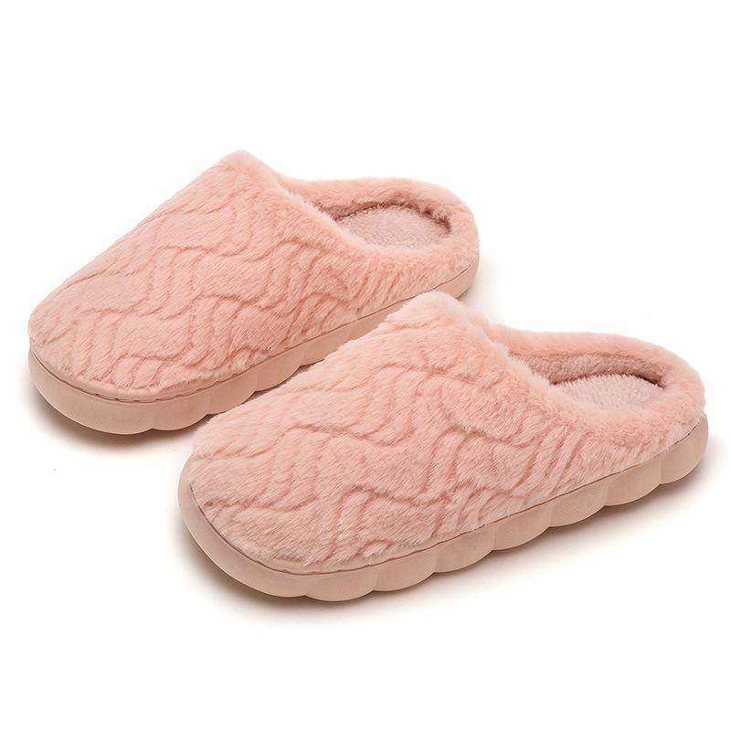 Qidashun winter home cotton slippers, new indoor and outdoor plush couple warm plush cotton mop