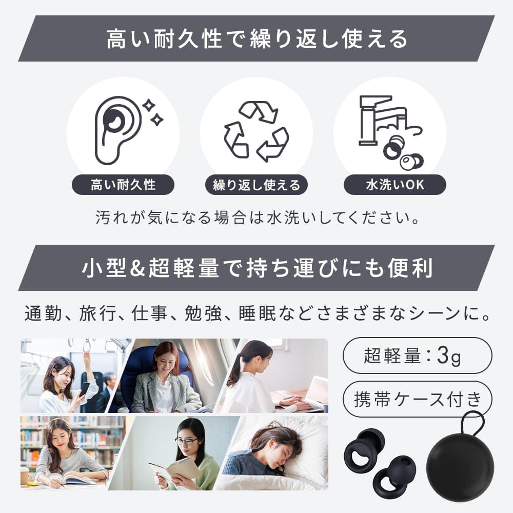 Sleep Sleep Earplugs EarZzz Plus Soundproofing Earplugs for a Better Reduce and Relax Therapist-Supervised [Neyo Well] Sleep, Snoring,