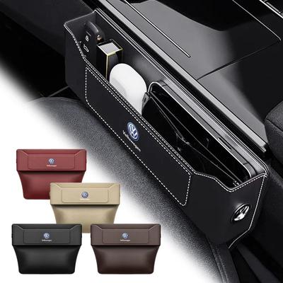 Organisateur d'espacement pour siège auto Volkswagen, boîte de rangement en cuir, accessoires intérieurs pour Volkswagen Golf, Polo, Passat, Tiguan, Touran et Jet