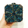 Snow Blue/Red Crystal Evening Clutches WHTUOHENG Diamond Party Prom Minaudiere Luxury Rhinestone Wedding Bridal Party Purse