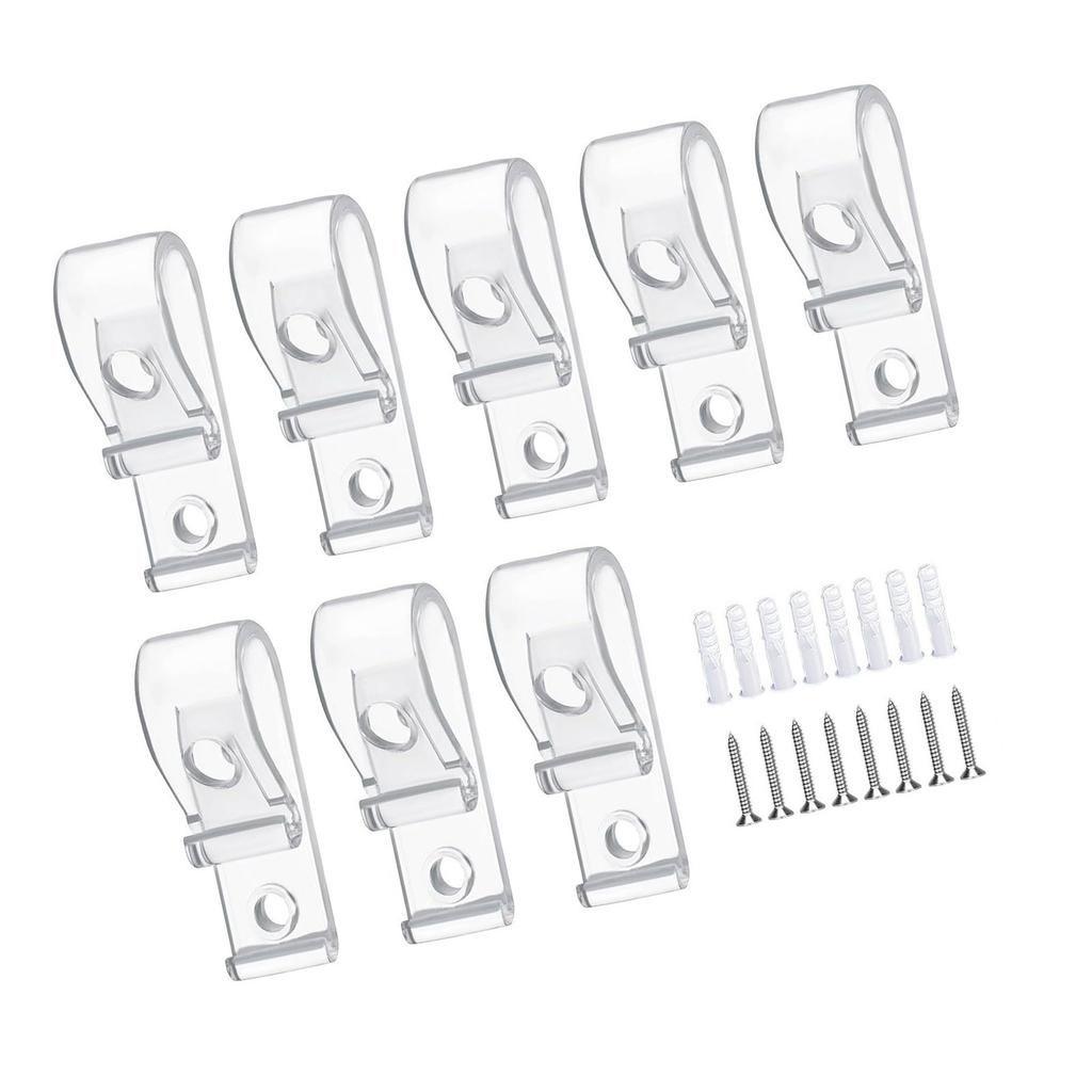 No Cord Blinds Fasteners Easy Installation Transparent Blinds Support Hook 3/8pcs for Childproof & Pet Friendly Homes