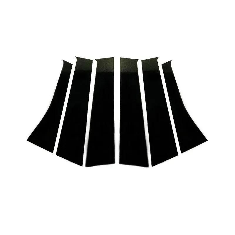 6Pcs Car Door Window Pillar Posts Trim Covers Sticker For Mitsubishi Outlander 2013 2014 2015 2016 2017 2018