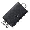 Coach 10 Five Ring Logo Print Snap Closure Coated Canvas Key Pouch Men accessories Black CAR00-QBMI5