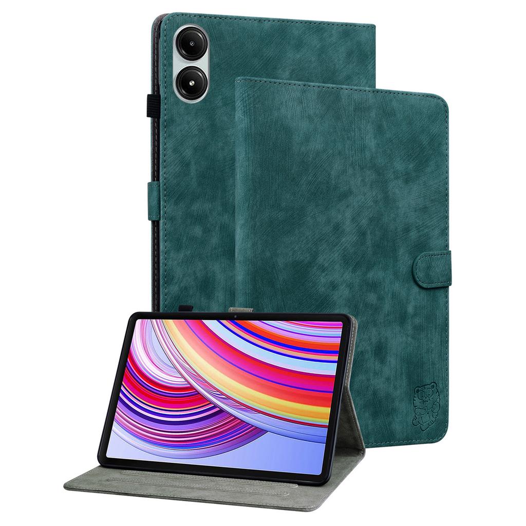 Für Xiaomi Redmi Pad Pro/Redmi Pad Pro 5G/Poco Pad Hülle Niedlicher Tiger Aufdruck PU Leder Ständer Tablet Hülle