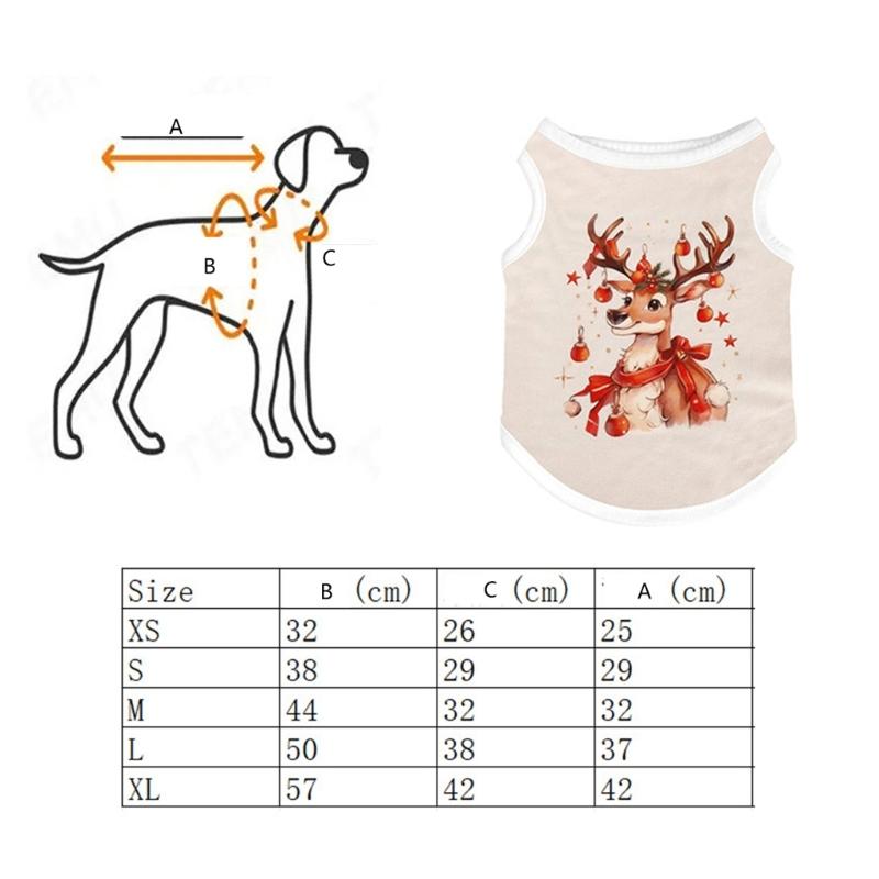 Weihnachts-Hundekostüm Weich Bequem Warm Hundebekleidung Einfach Anzuziehen Hundekleidung für Feiertagsfeier