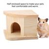 Natural Wooden Hamster Bed Cabin Small Animal Warm House Hamster Nest