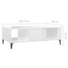  Coffee Table, White, High Gloss, 103.5x60x35 Cm