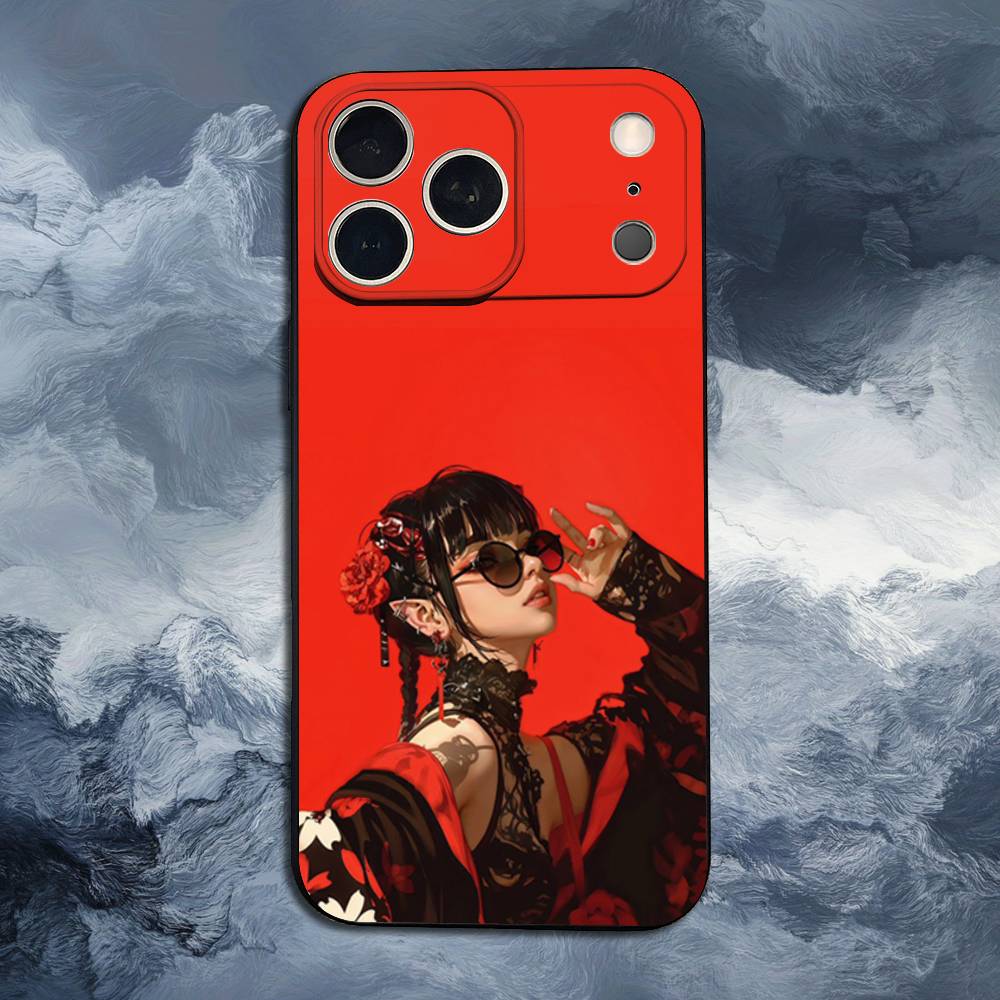 

Painting Art Warrior Woman Phone Case For iPhone 17,16,15,14,13,12,11,Plus,Pro Max,XS,X,XR,SE,Mini,8,7,Soft Silicone Black iPhone12