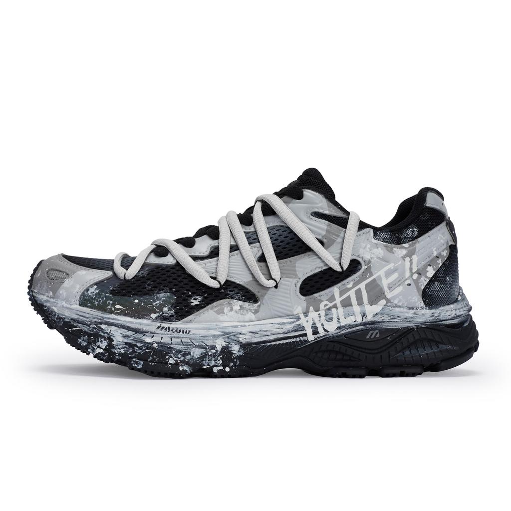 Mizuno Racer S Slip Resistant Low top Casual Running Shoes Unisex Gray Camouflage D1GH223501(Team80-S-BOX)