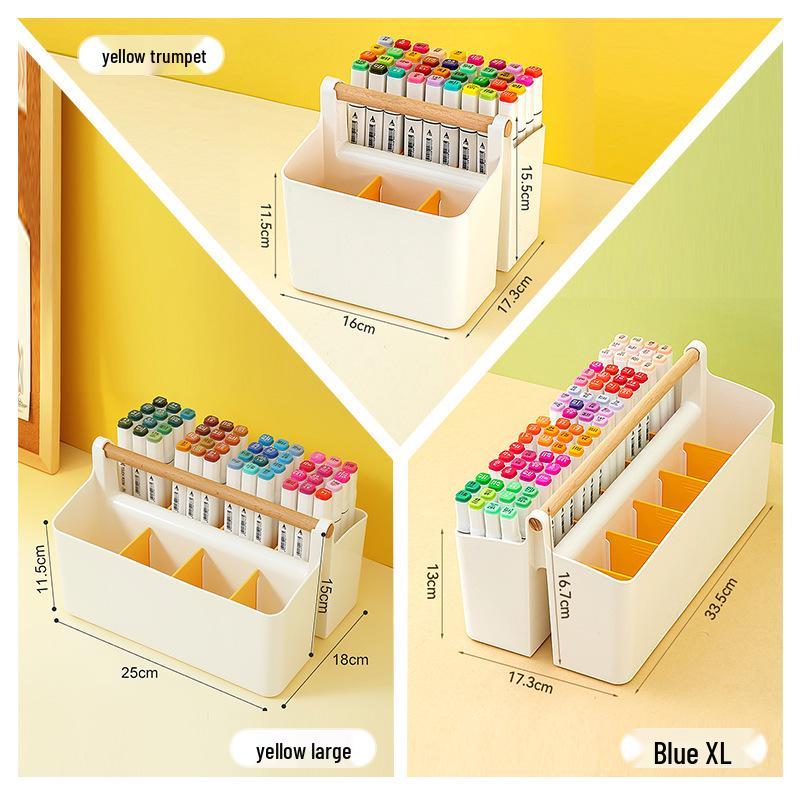 Large Capacity Stackable Desk Pen Holder for Paints, Markers, Brushes, and Stationery Supplies