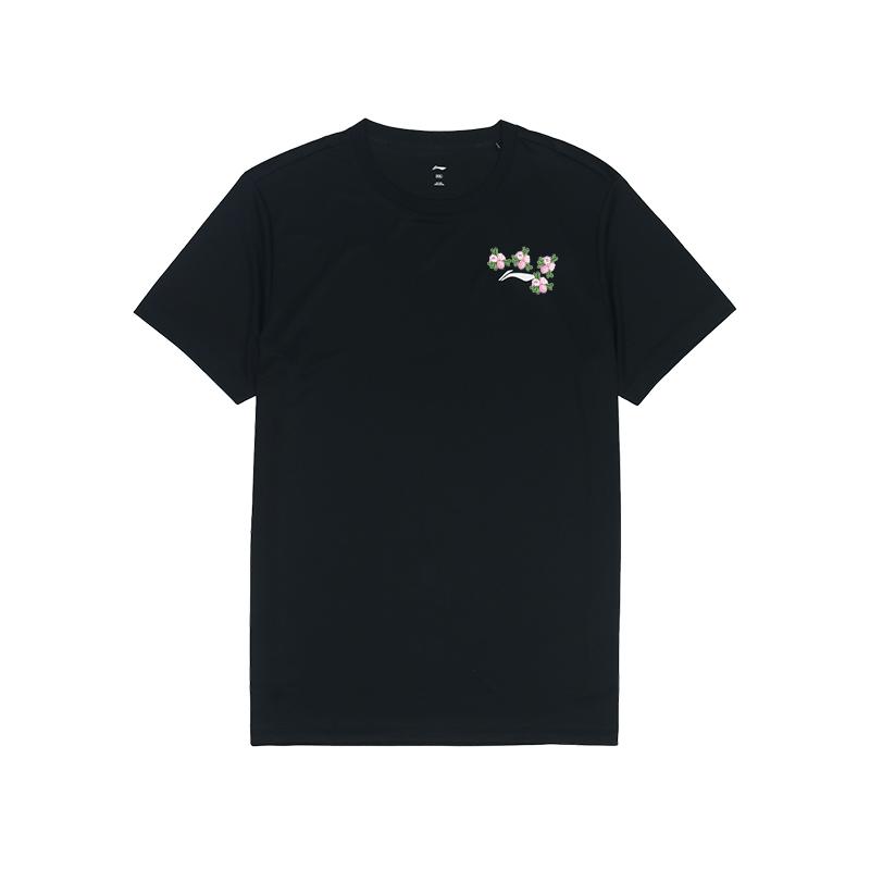 

Li Ning Training Series Solid Color Logo Loose Casual Short Sleeve T-Shirt Unisex Tops Black ATSS463-1(TEAM702-3.4.21) M