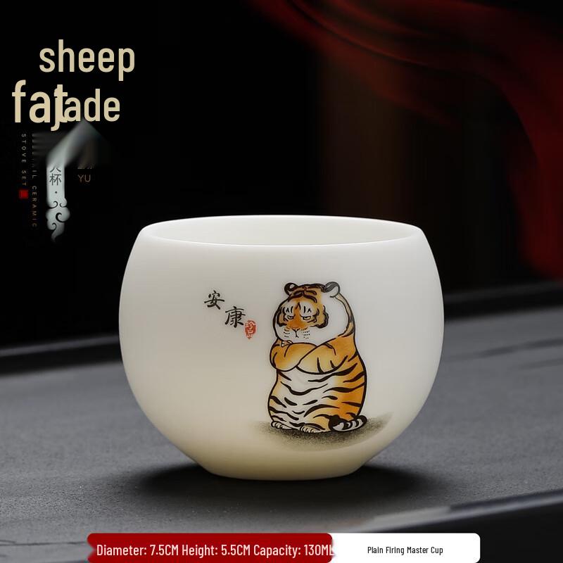 Shangqi White Porcelain Dragon Egg Master Teacups (Set of 2)