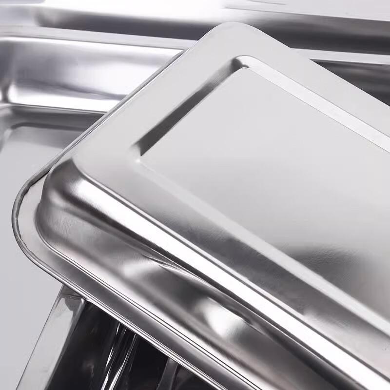 Homeglen 304 Stainless Steel Perforated Rectangular Steamer Tray