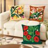 Fashion Flower Cushion Cover Soft Short Plush Pillow Cover Smooth Cozy Texture Aesthetic Cushion Case Home Decor