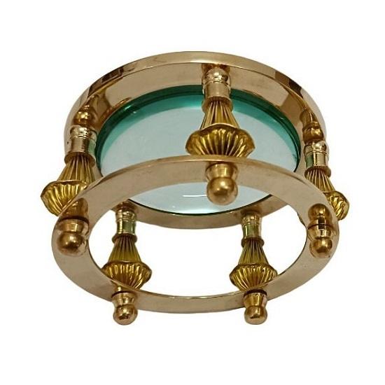 Presse-papier loupe de bureau, Laiton Nautique 4" Loupe, dôme de collection Loupe pour lecture de journaux article de table de bureau