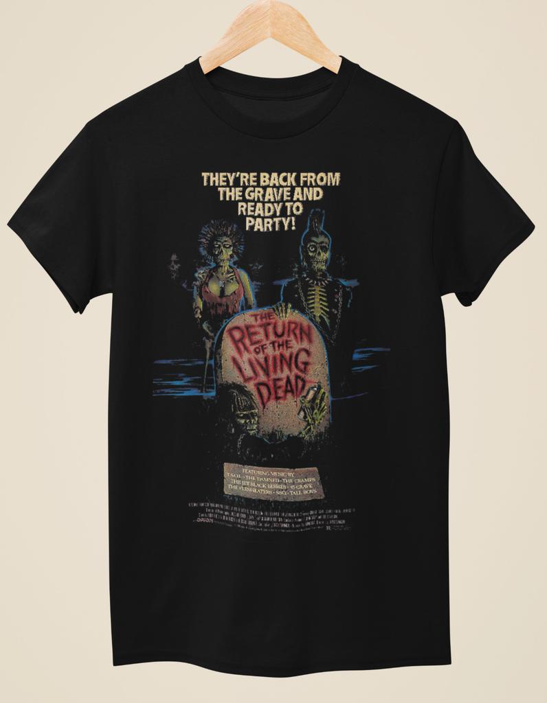 Camiseta Unisex Negra Inspirada en el Cartel de la Película El Regreso de los Muertos Vivientes
