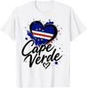 Kap Verde Herz Flagge Kapverdische Männer Frauen Cabo Verde T-Shirt