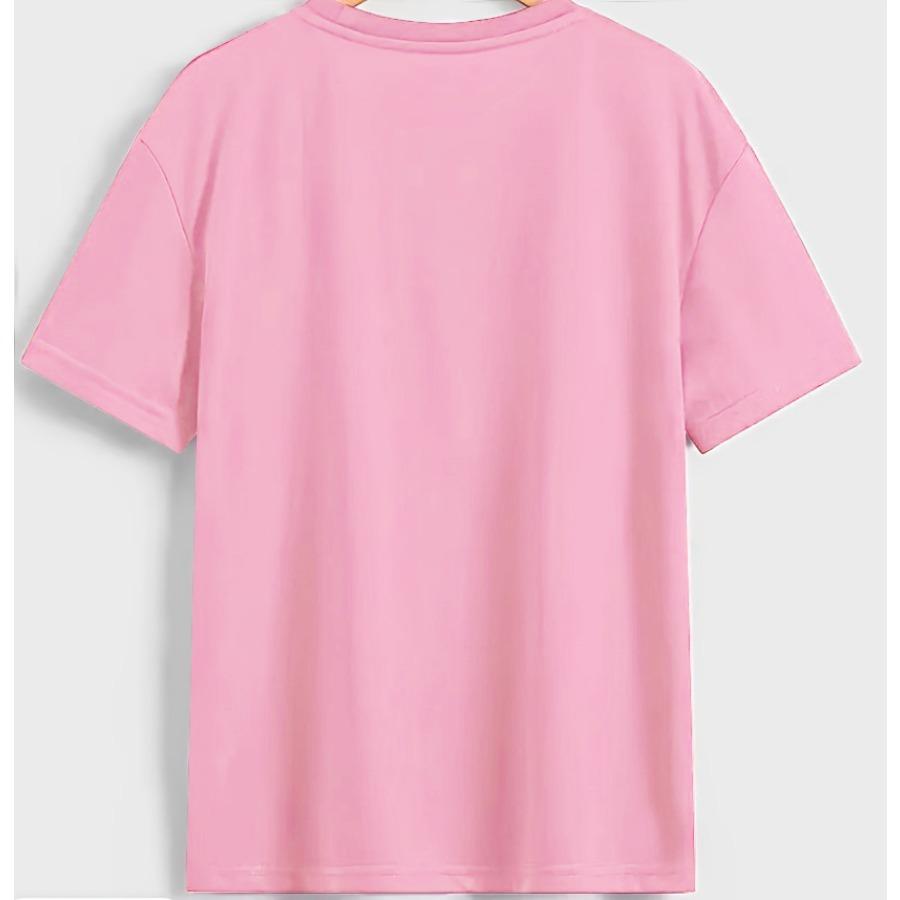 Fashion Flower Strawberry Printed Summer Women's Plus Size T-Shirt Women's Casual Round Neck Short Sleeved Tops