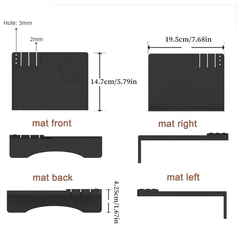 Tamper Mat Coffee Silicone Mat Silicone Espresso Tampering Mat Coffee Tamper Mat Silicone Tamper Mat for Restaurant