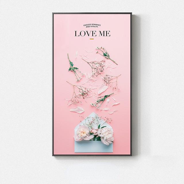 Nordic Frische Rosen Rosa Leinwand Malerei Weiß Poster Drucken Moderne Schönheit Dekor Wand Kunst Bilder für Wohnzimmer Schlafzimmer Gang