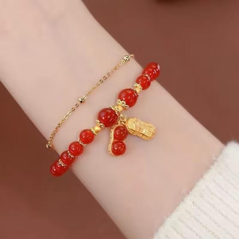 

New Chinese Jade Rabbit Bracelet Women s Niche Design High Value Student Bracelet Girlfriend Antique Style