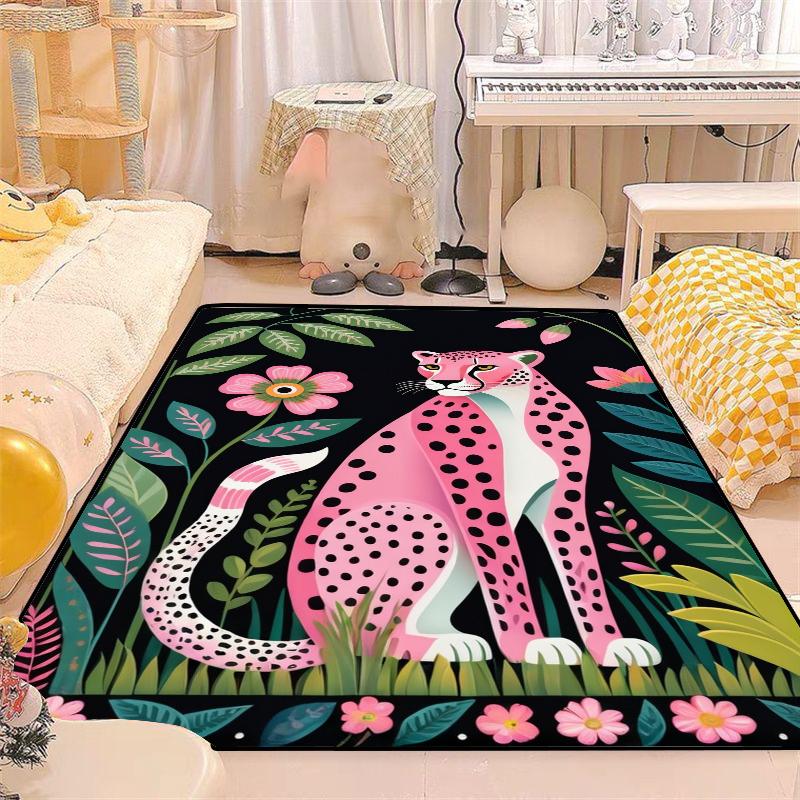 

Popular tiger cartoon pattern carpet Ins Cartoon Tiger Pattern Rugs for Bedroom Living Room Decoration Home Art Style Mat 40x60cm