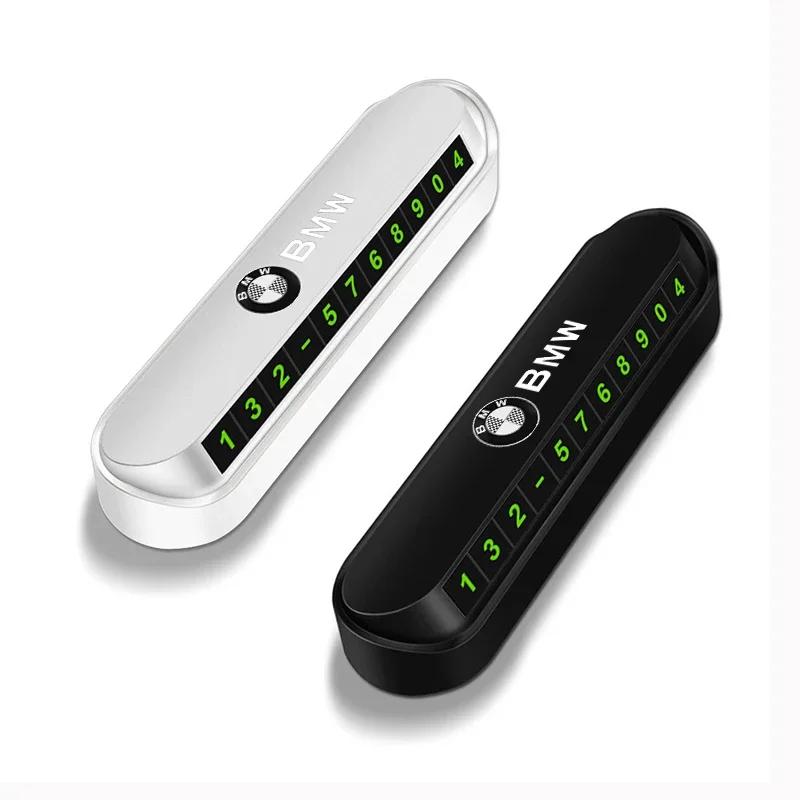 Temporary Car Parking Phone Number Card Night Glowing Sign To Stop Car Car Accessorys For BMW E46 E39 E90 E60 E36 F30 F10 E34 X1