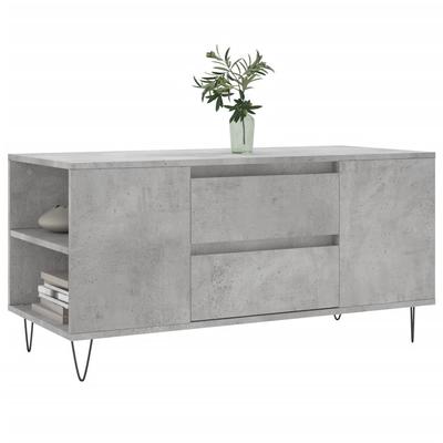 Coffee Table Concrete Grey 102 X 44.5 X 50 Cm Particleboard
