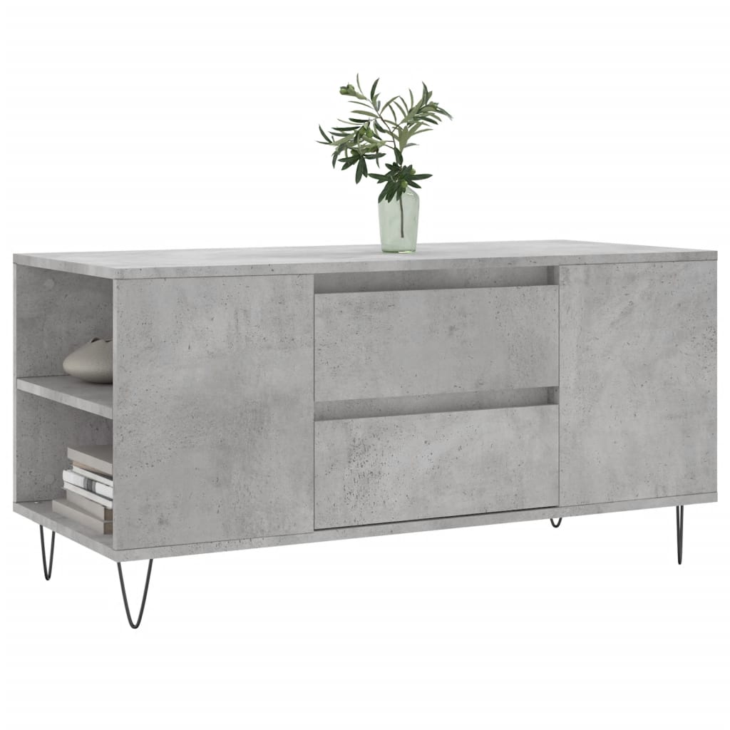 Coffee Table Concrete Grey 102 x 44.5 x 50 cm Particleboard