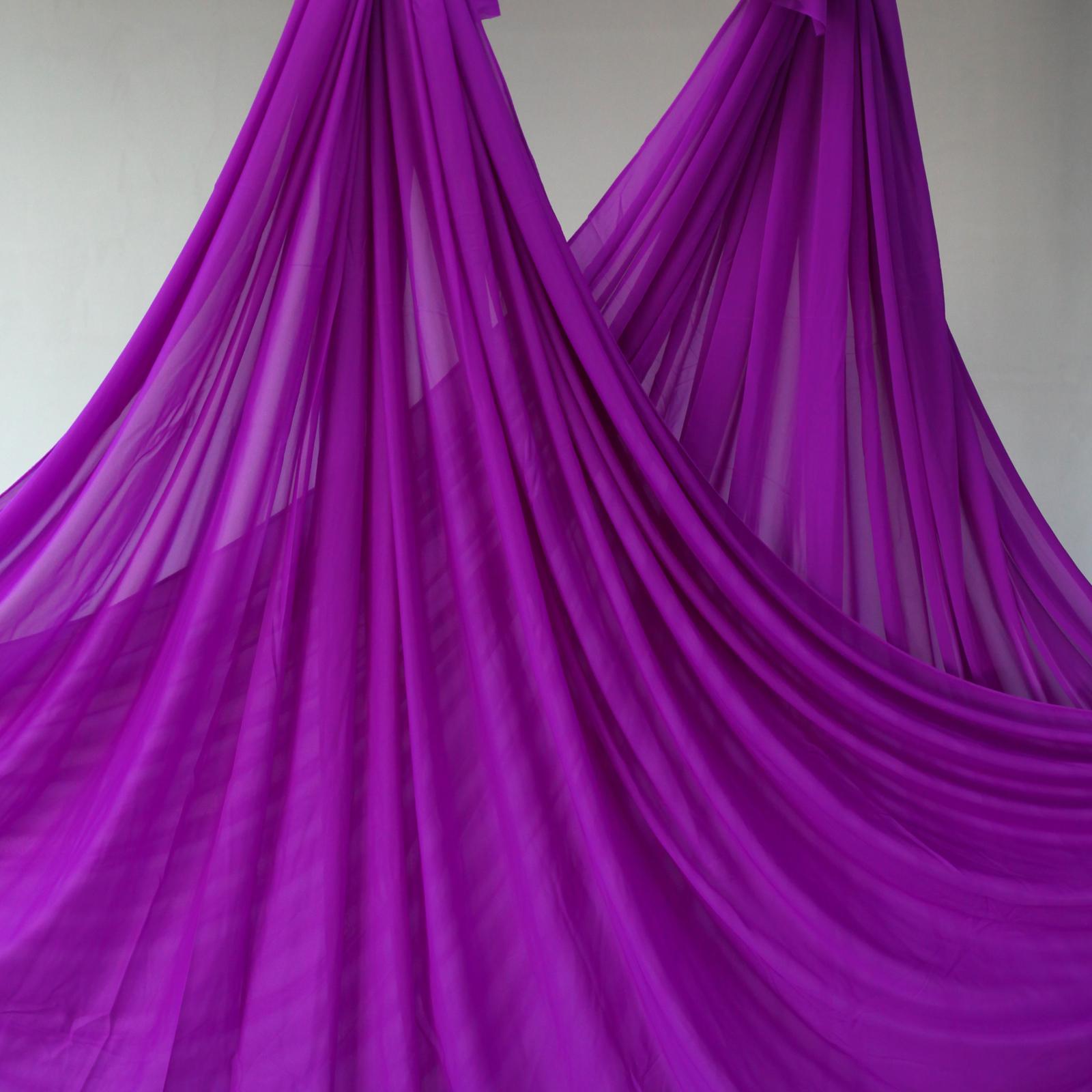 

7-метровий повітряний шовковий гамак для йоги, шовкова гойдалка, домашній тренажерний зал, антигравітація на відкритому повітрі, ремінь для йоги Violet