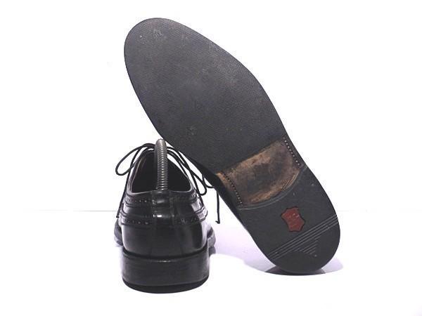 Spain Mallorca George’s Heavy Leather Wingtip 7.5EE 25.5 Black Goodyear Welt Dress Shoes Business(USED)