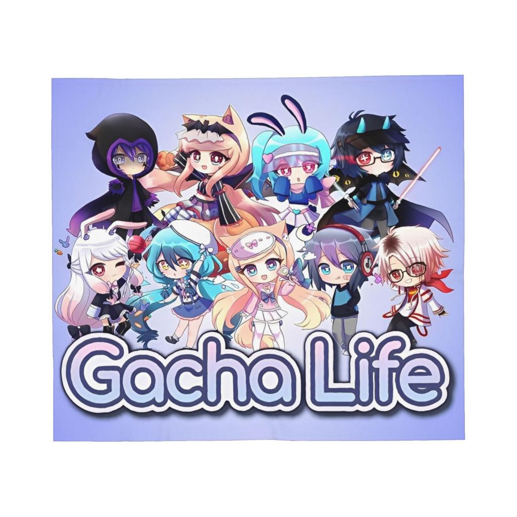 Gacha Life Club Girls Dolls Blanket Flannel Printed Game Anime Breathable Lightweight Throw Blankets for Bedding