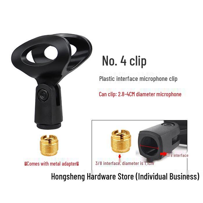 Universal Boom Arm Microphone Clip for Broadcasting & Interviews