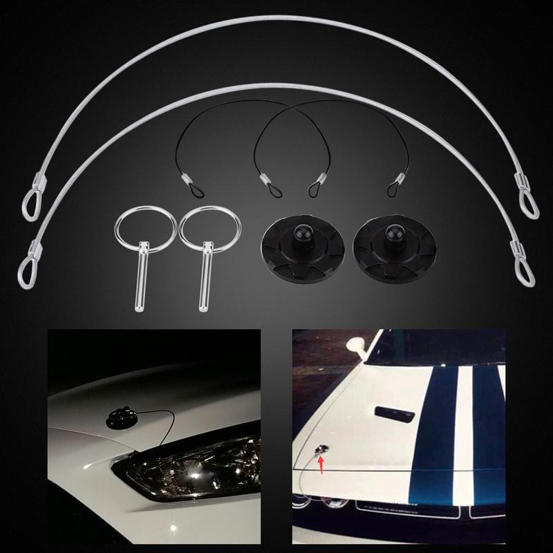 2pcs Bonnet Pin Lock Universal CNC Billet Aluminum Racing Bonnet Hood Pin Latch Lock Appearance Kit Hood Lock Racing Hood Pin