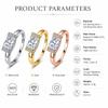 Moissanite Radiant Ring 925 Sterling Silver East West 5x7mm 1ct Pavé VVS1 D Color 3 Colors US 5-9 Jewelry for Women