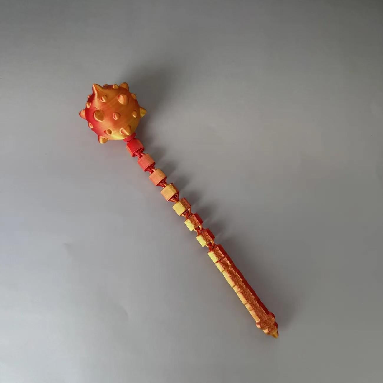 3D Printed Articulated Sword & Meteor Hammer Stress Relief Toy