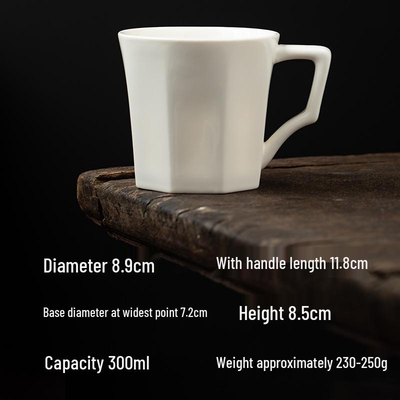 

Off-White Vertical Stripe Geometric 300ml Porcelain Coffee Mug Grade B * 1 piece
