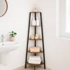Corner Shelf - AKTIVE - 30x30x135 Cm - 5 Levels - Steel and Wood - Easy Assembly - Industrial Style - Capacity 15 Kg