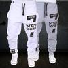 Men Fashion Autumn Winter Sports Casual Print Pants Long Trousers