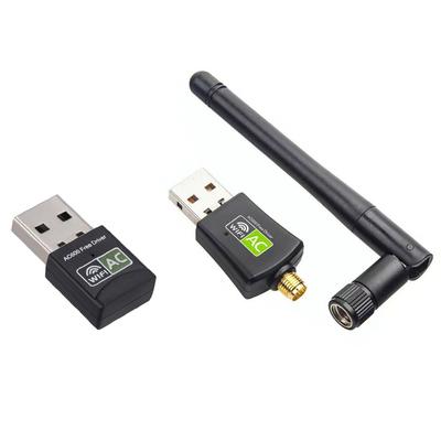 Dual Band 600Mbps Mini USB Wifi Adapter 2.4GHz 5GHz WiFi with Antenna PC Mini Computer Network Card Receiver Plug and Play