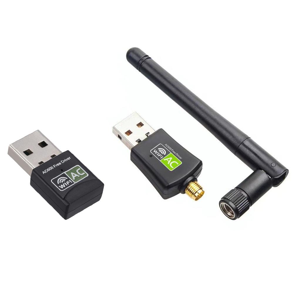 

Dual Band 600Mbps Mini USB wifi Adapter 2.4GHz 5GHz WiFi with Antenna PC Mini Computer Network Card Receiver Plug and Play