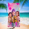 Trend Character Digital Print Double Sided Flannel Microfiber Beach Towel Quick Dry Absorbent Bath Towel
