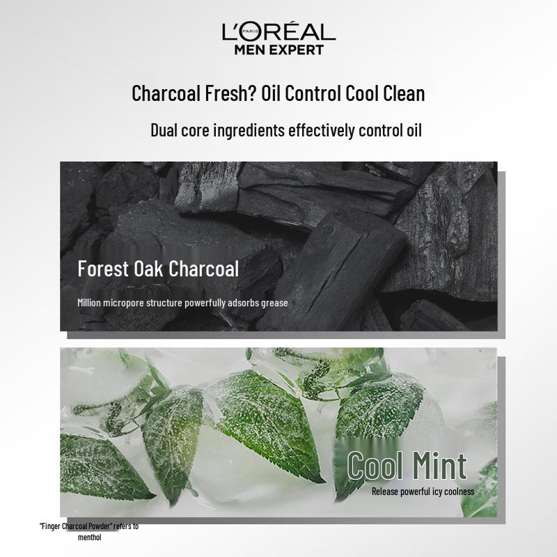 L'Oreal Men Expert Čisticí gel na obličej s uhlím Ice-Cool pro kontrolu mastnoty