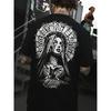 European Sizes Men'S Gothic Chicano Tattoo Pattern T-Shirt -- Designed In a West Coast Street Dance Style